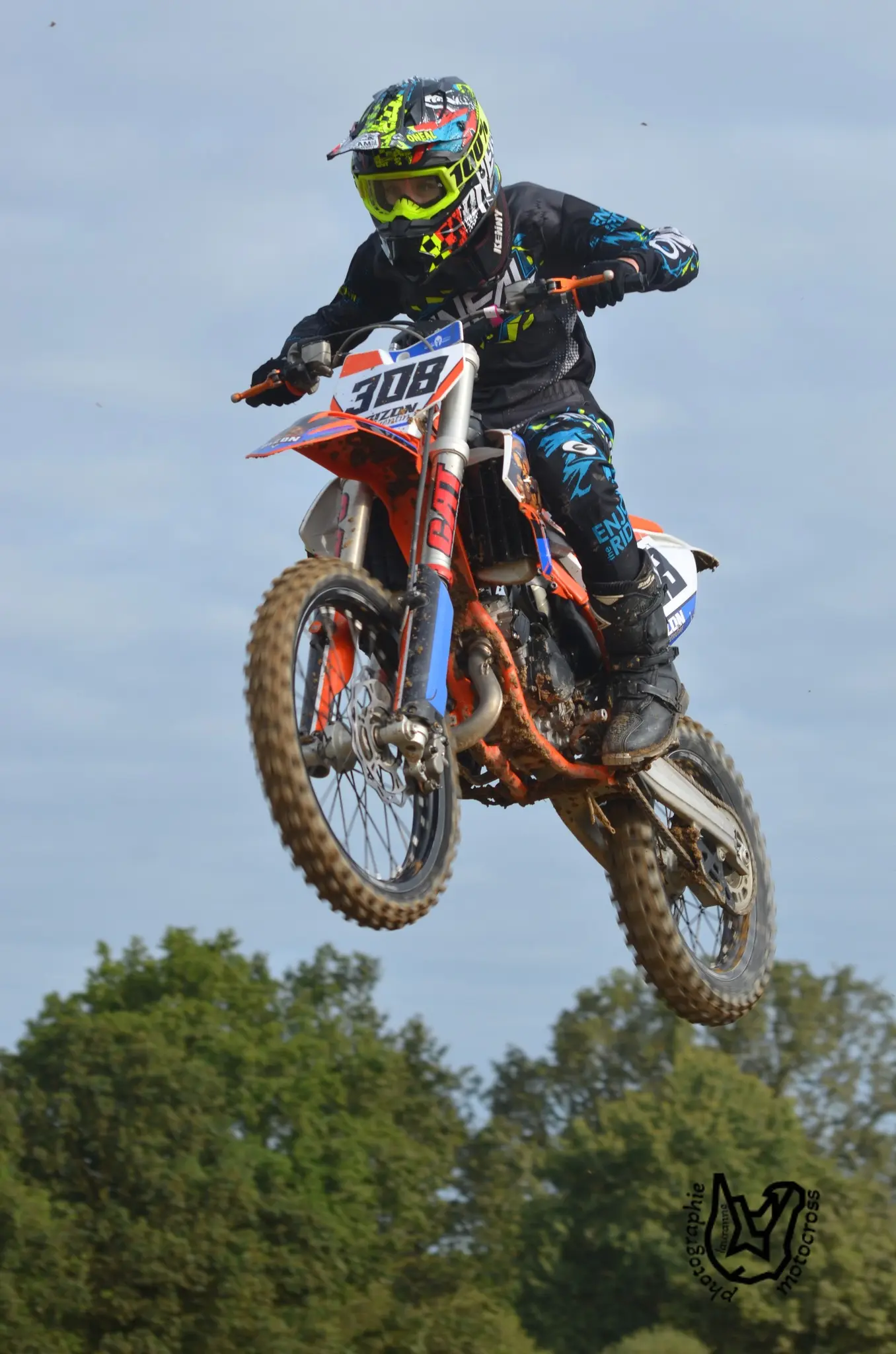 Quentin #308 en 2024 sur KTM 85 SX lors de la course à Conquereuil (44)